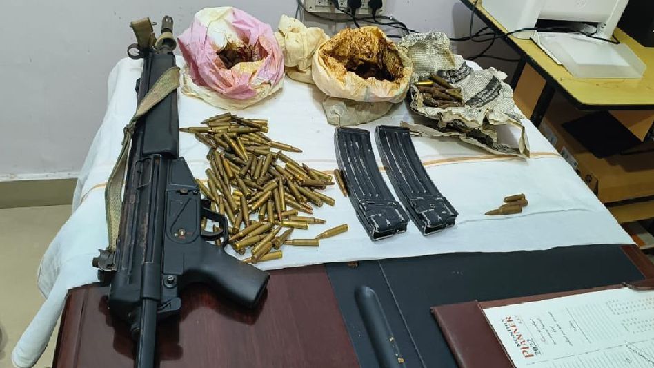Assam police seizes huge cache of arms and ammunition in Tinsukia Assam police seizes huge cache of arms and ammunition in Tinsukia