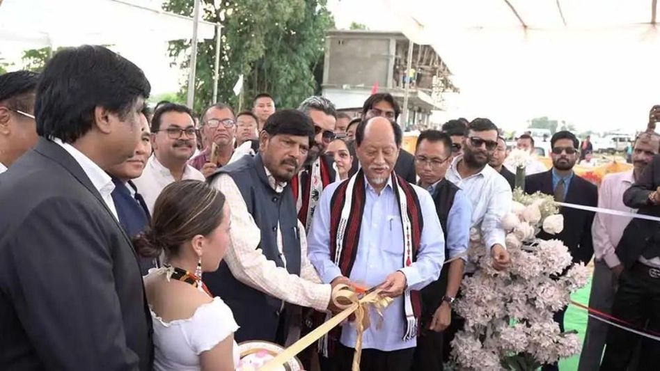 Athawale lays foundation stone of Naga Mandi in Nagaland Athawale lays foundation stone of Naga Mandi in Nagaland