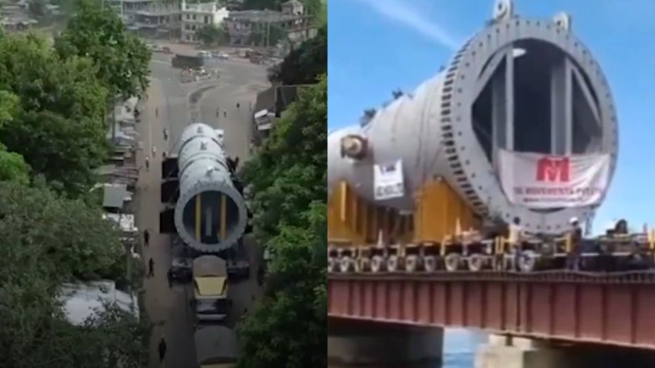 32-metre-long reactor arrives at Assam's Numaligarh Refinery after 3,000 km journey from Gujarat 32-metre-long reactor arrives at Assam's Numaligarh Refinery after 3,000 km journey from Gujarat