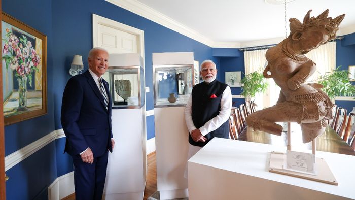 297 antiquities returned to India during Modi's US visit