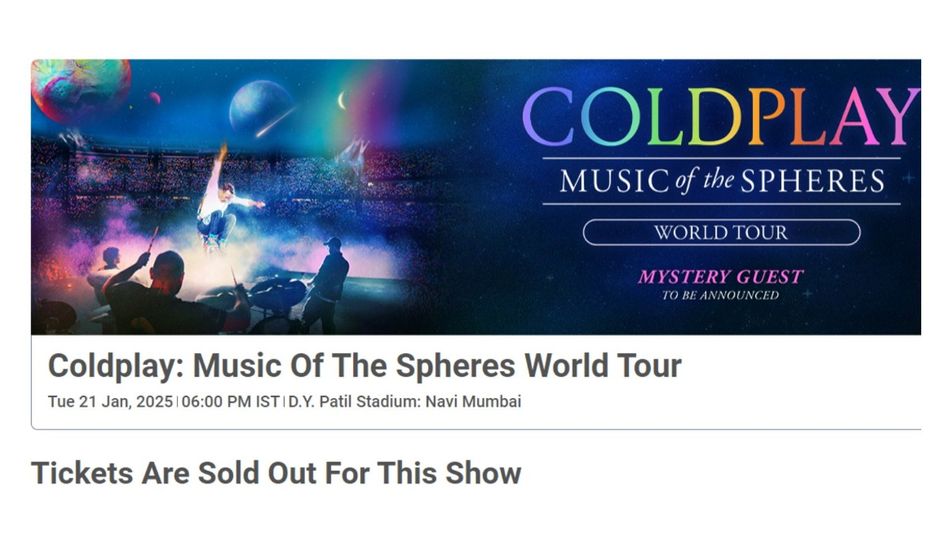 Coldplay mania sweeps India: Tickets vanish, internet explodes Coldplay mania sweeps India: Tickets vanish, internet explodes