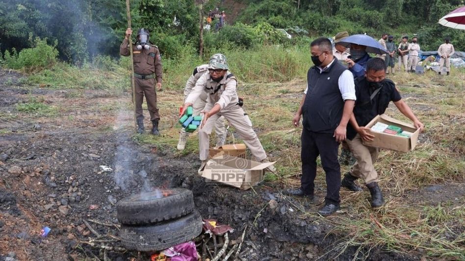 Nagaland: Kohima police destroy Rs 44.53 crore worth of narcotics Nagaland: Kohima police destroy Rs 44.53 crore worth of narcotics