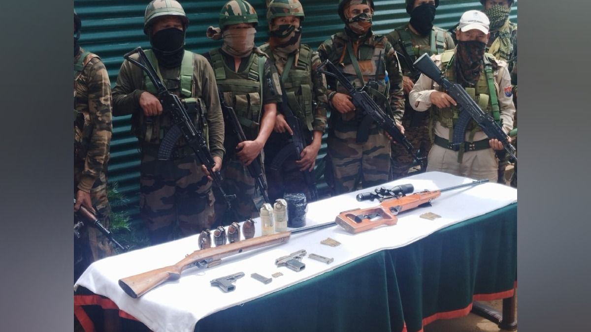 Manipur: Huge cache of sophisticated weapons and explosives recovered from hill and valley districts 