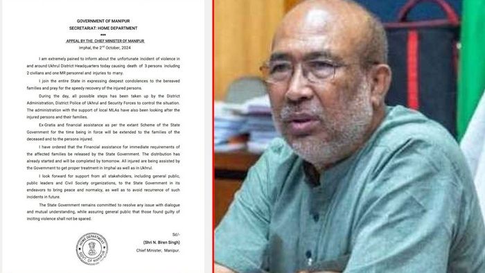Manipur CM N Biren Singh announces ex-gratia for Ukhrul violence victims