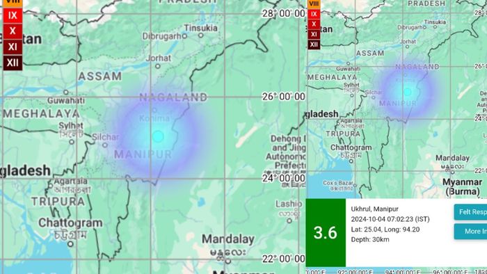 Manipur's Ukhrul district jolted by earthquake as tremors also hit West Bengal's Cooch Behar