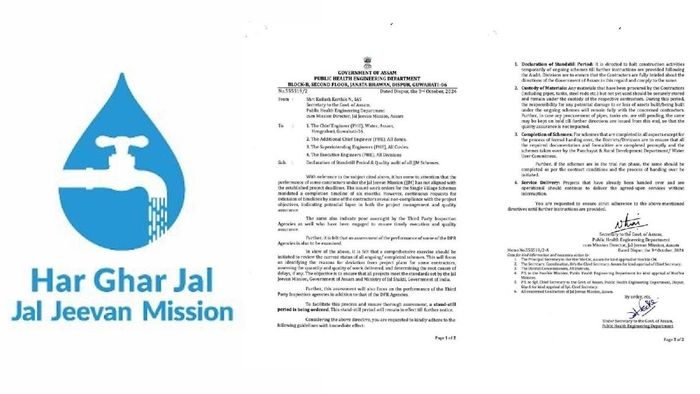 Assam government halts Jal Jeevan Mission amid quality and timeline concerns