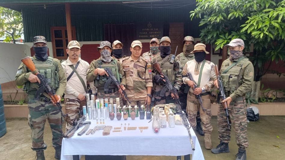 Security forces intensify search operations in Manipur's hill and valley districts, recover large cache of arms and ammunition Security forces intensify search operations in Manipur's hill and valley districts, recover large cache of arms and ammunition