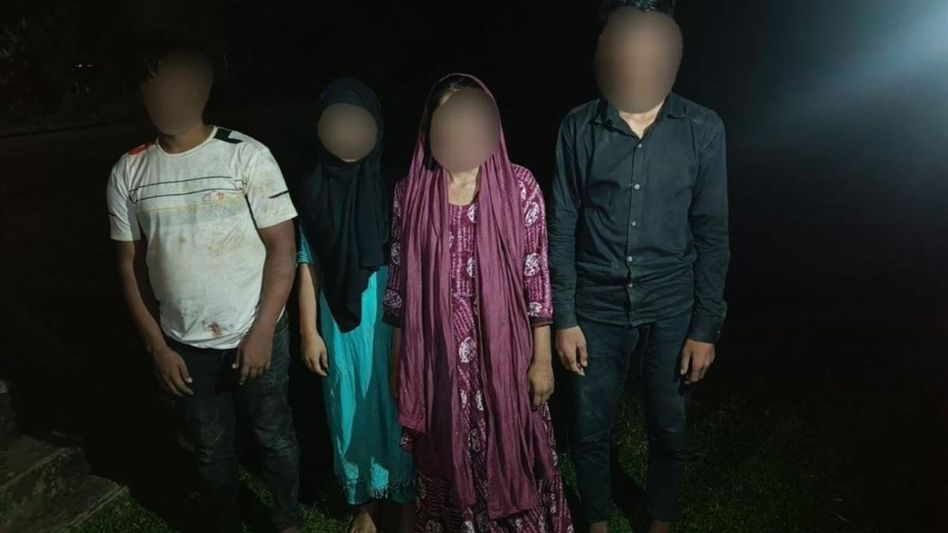 Assam police apprehend four illegal entrants at Indo-Bangladesh border Assam police apprehend four illegal entrants at Indo-Bangladesh border