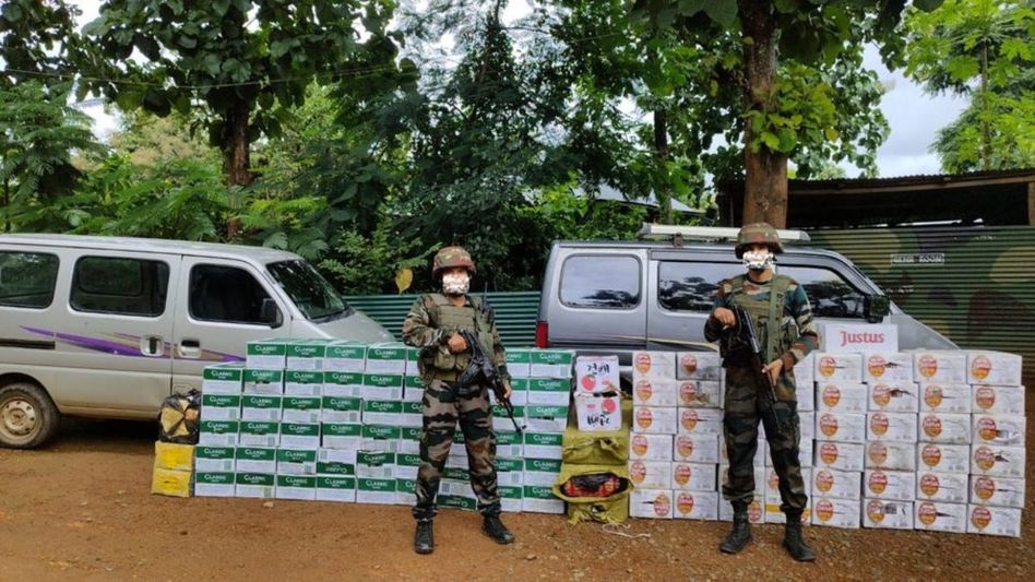 Manipur: Assam Rifles foils cross-border smuggling operation on Indo-Myanmar border Manipur: Assam Rifles foils cross-border smuggling operation on Indo-Myanmar border
