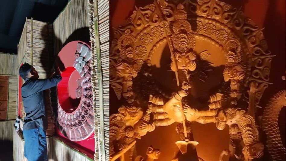 Assam: Dhubri artist's terracotta Durga idol captivates Murshidabad, revives ancient art form Assam: Dhubri artist's terracotta Durga idol captivates Murshidabad, revives ancient art form