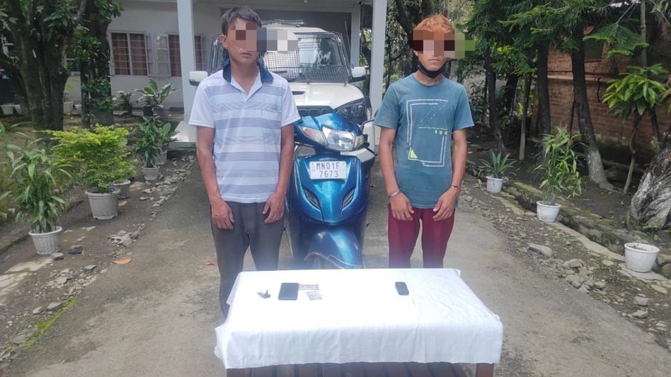 Manipur police arrest two for extortion activities in Imphal; search operations conducted to maintain vigil Manipur police arrest two for extortion activities in Imphal; search operations conducted to maintain vigil