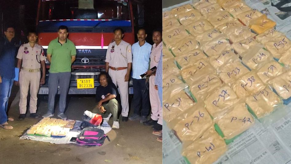 Assam STF intercepts truck in Jorabat, seizes 537 grams of heroin, one held Assam STF intercepts truck in Jorabat, seizes 537 grams of heroin, one held