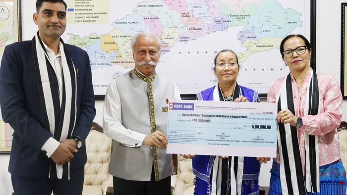 Arunachal Governor grants Rs 5 lakh to rehabilitation centre in Aalo