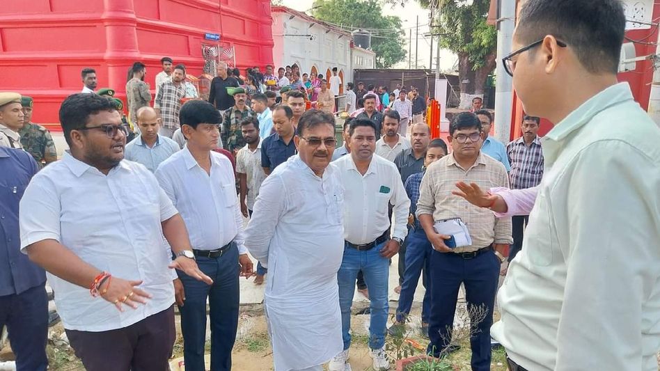 Tripura finance minister reviews Diwali mela preparations at Mata Tripura Sundari temple  Tripura finance minister reviews Diwali mela preparations at Mata Tripura Sundari temple