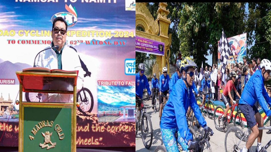 Arunachal commemorates 62nd Walong Day with cycling expedition from Namsai to Namti Arunachal commemorates 62nd Walong Day with cycling expedition from Namsai to Namti