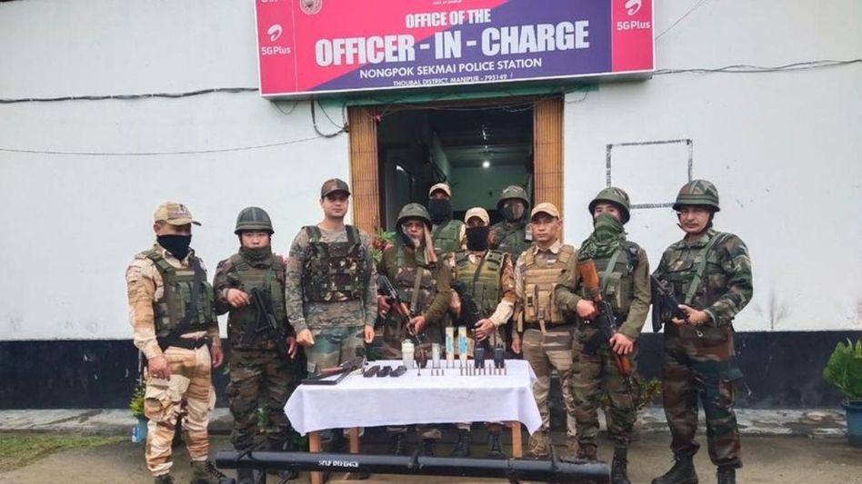Huge cache of arms, ammunition seized in Manipur Huge cache of arms, ammunition seized in Manipur