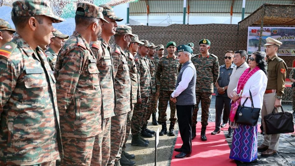 Arunachal Governor, First Lady encourage Army troops at Anini to adopt positive attitude Arunachal Governor, First Lady encourage Army troops at Anini to adopt positive attitude