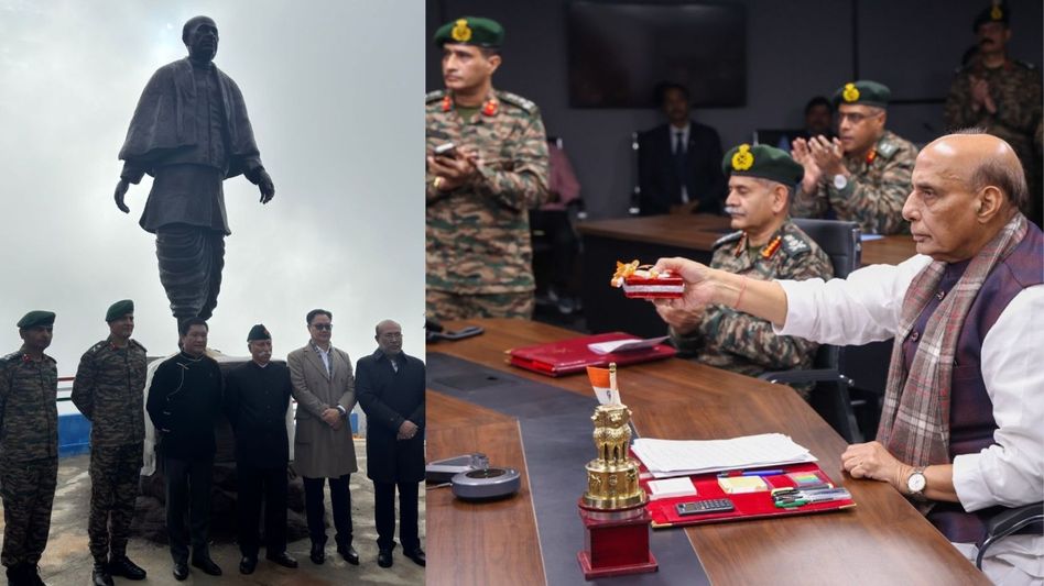Defence Minister unveils Patel statue, war museum in Arunachal Defence Minister unveils Patel statue, war museum in Arunachal