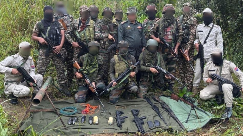 Massive arms haul including seizure of explosives in Manipur during joint operation by security forces Massive arms haul including seizure of explosives in Manipur during joint operation by security forces