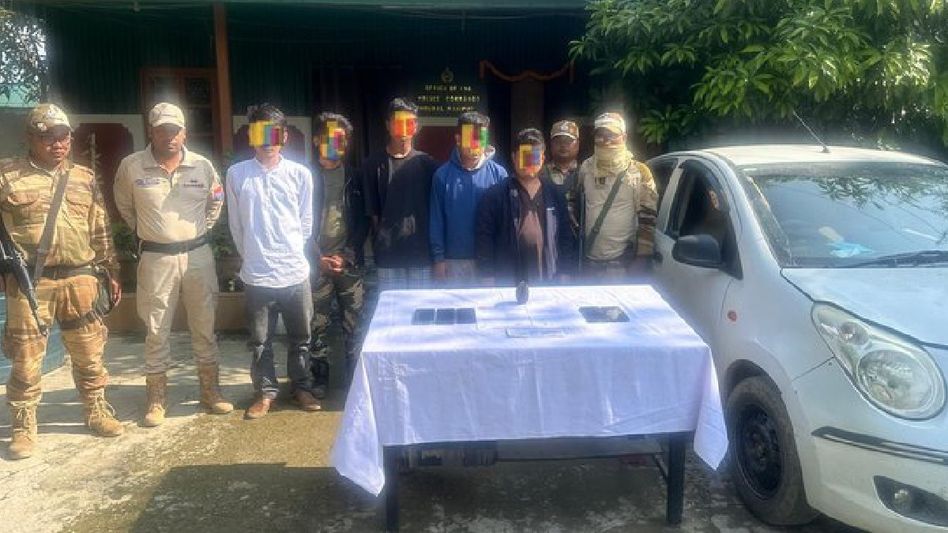 Manipur police arrest 5 KCP(PWG) cadres, seize arms and ammunition Manipur police arrest 5 KCP(PWG) cadres, seize arms and ammunition