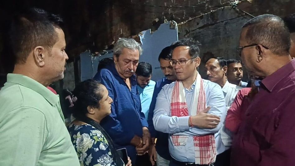 Assam: Gaurav Gogoi evaluates situation at Jorhat fire site, advocates scientific town planning Assam: Gaurav Gogoi evaluates situation at Jorhat fire site, advocates scientific town planning