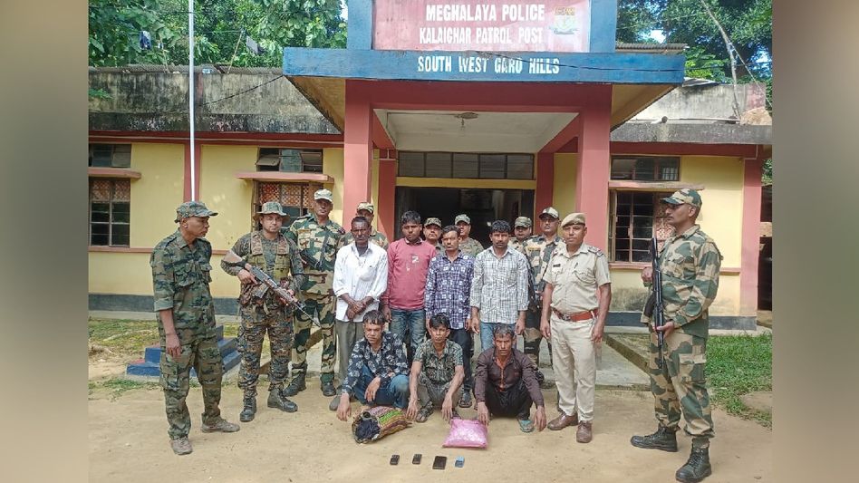 Meghalaya police, BSF apprehend seven Bangladeshis in South West Garo Hills, foil infiltration bid Meghalaya police, BSF apprehend seven Bangladeshis in South West Garo Hills, foil infiltration bid