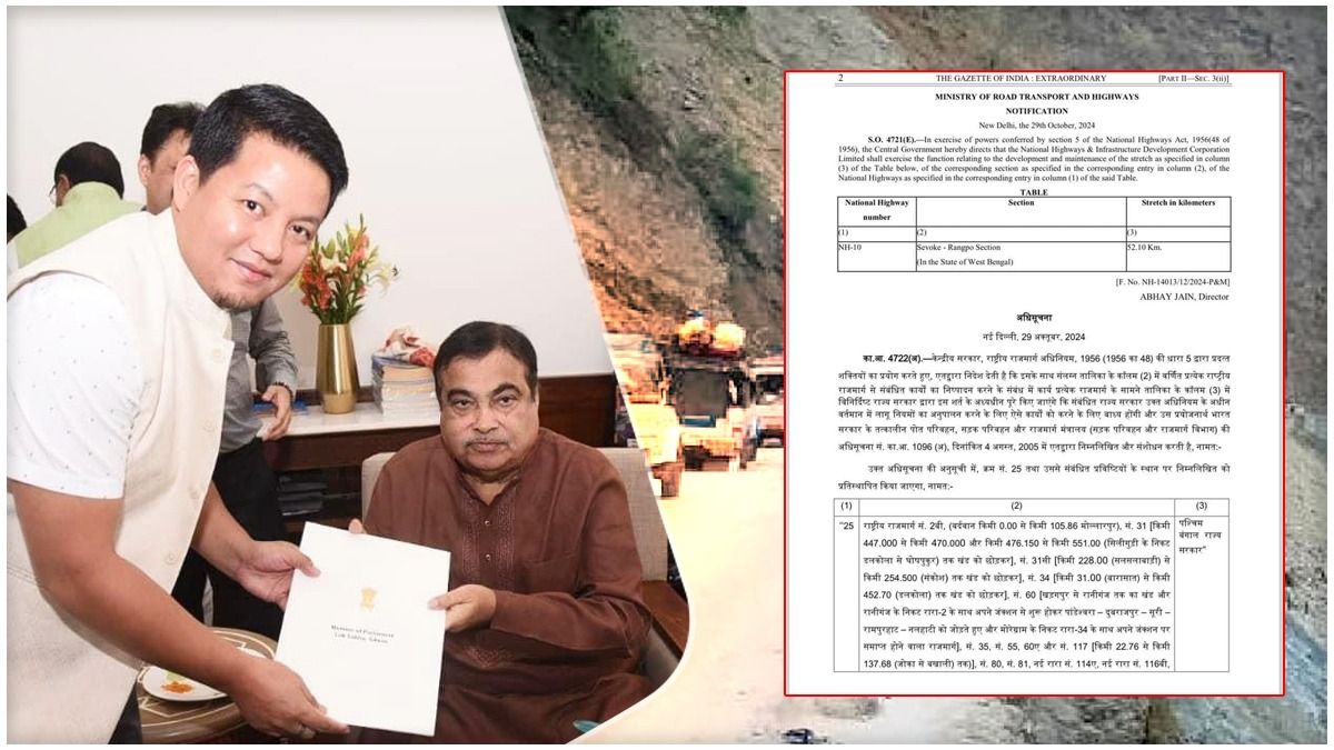 NH 10 handed over to NHIDCL for repair and maintenance; Sikkim welcomes the move