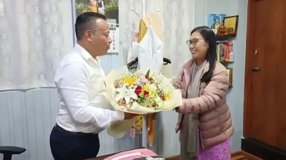 Meghalaya CM's sister takes charge as chairperson of state child rights panel Meghalaya CM's sister takes charge as chairperson of state child rights panel