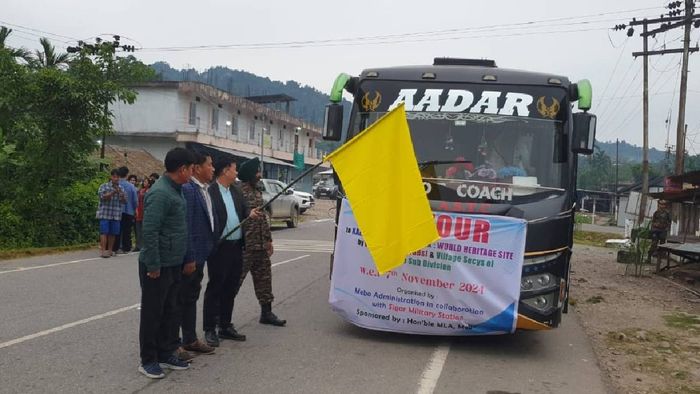 Arunachal: Mebo MLA Oken Tayeng flags off eco-tour team for Kaziranga exposure trip