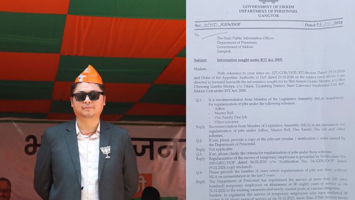 MLA recommendations not needed for job regularisation in Sikkim, RTI reveals