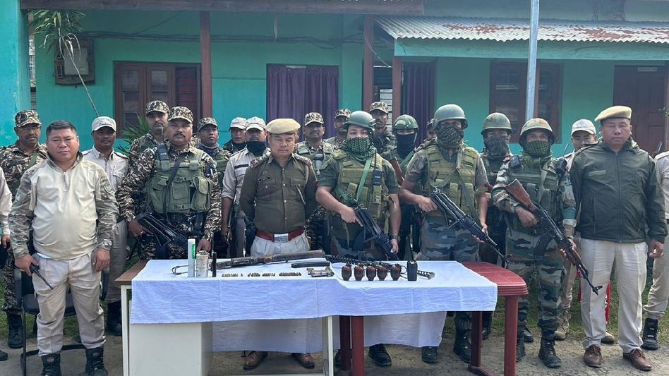 Manipur: Security forces uncover huge cache of arms and explosives in extensive operations across state Manipur: Security forces uncover huge cache of arms and explosives in extensive operations across state