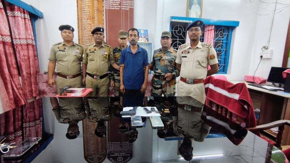 Tripura police seize Russian pistol in Dharmanagar, one arrested Tripura police seize Russian pistol in Dharmanagar, one arrested