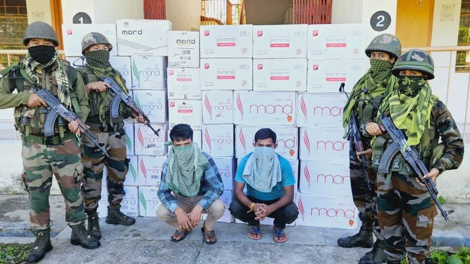 Tripura: Assam Rifles seize cigarettes worth Rs 1.27 crore Tripura: Assam Rifles seize cigarettes worth Rs 1.27 crore