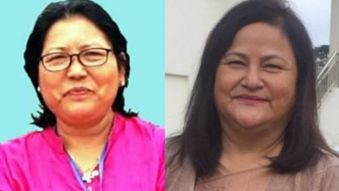 Prof. Sherwin May Sungoh (left); Dr. Fameline K. Marak (right)