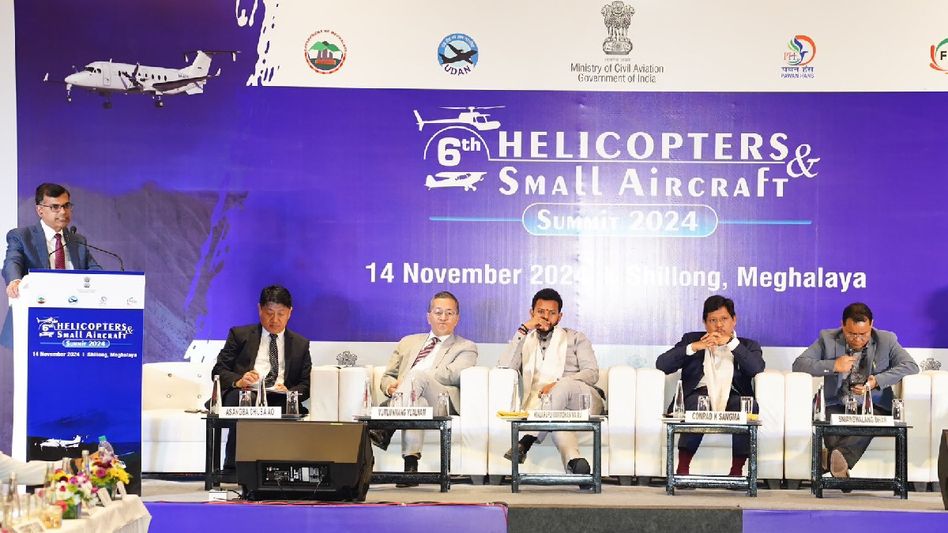 Meghalaya CM attends aviation summit at Umiam Lake, demo seaplane ops launched Meghalaya CM attends aviation summit at Umiam Lake, demo seaplane ops launched