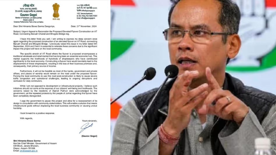 Gaurav Gogoi demands urgent review of Jorhat flyover project amid community concerns Gaurav Gogoi demands urgent review of Jorhat flyover project amid community concerns