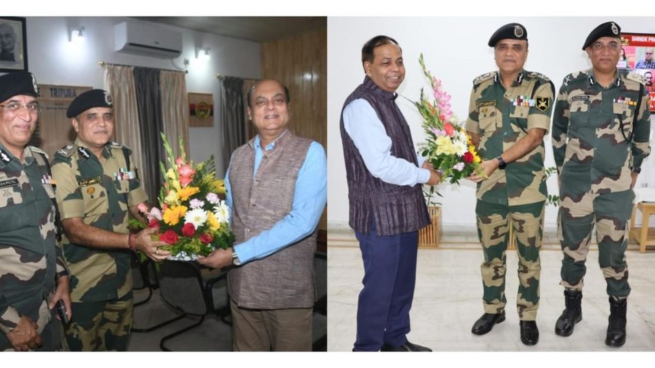 BSF ADG meets Tripura DGP to discuss Bangladesh issues, highlights emerging threats BSF ADG meets Tripura DGP to discuss Bangladesh issues, highlights emerging threats
