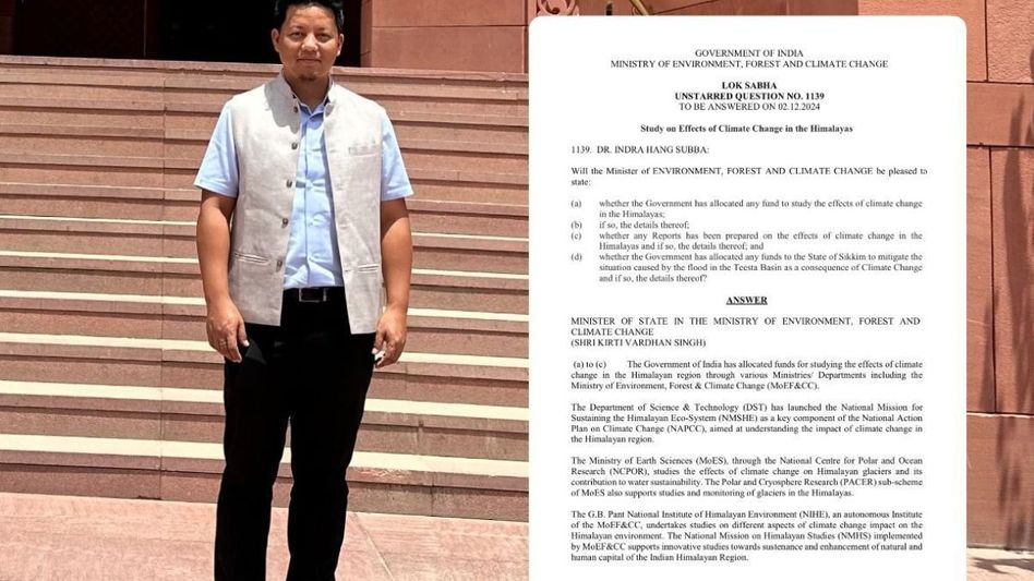 Sikkim MP pushes for stronger measures to address climate change risks in Himalayas Sikkim MP pushes for stronger measures to address climate change risks in Himalayas