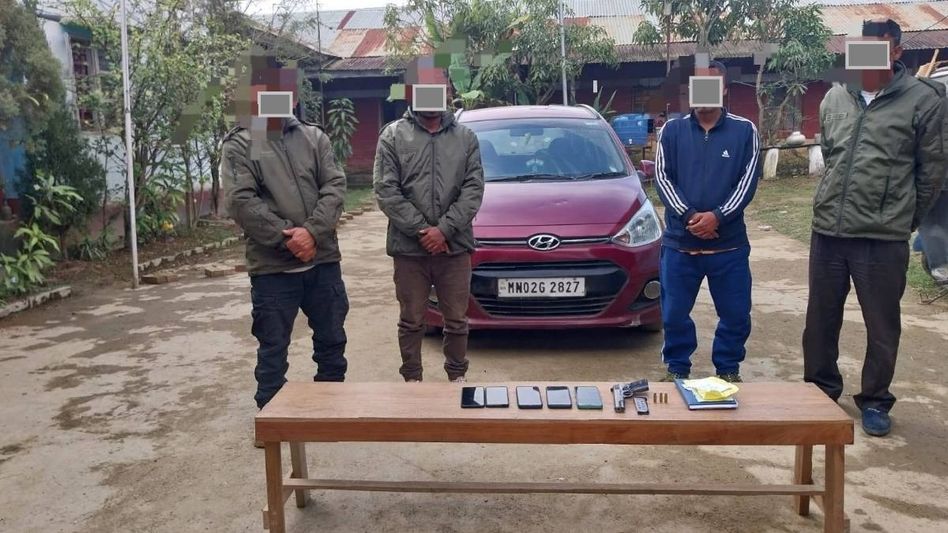 Manipur police arrest four Kangleipak Communist Party (PWG) cadres in Kakching Manipur police arrest four Kangleipak Communist Party (PWG) cadres in Kakching