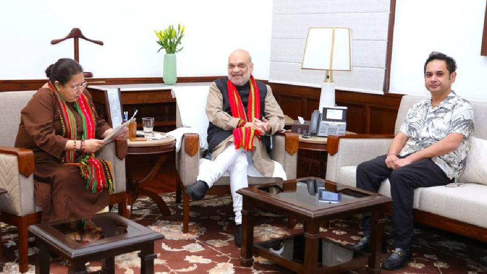 Tipra Motha founder Pradyot Manikya, MP Kriti Singh meet Amit Shah to push for Tiprasa Accord Tipra Motha founder Pradyot Manikya, MP Kriti Singh meet Amit Shah to push for Tiprasa Accord