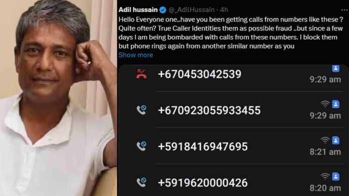 'Have you been getting calls from numbers like these?': Adil Hussain calls out spam call menace