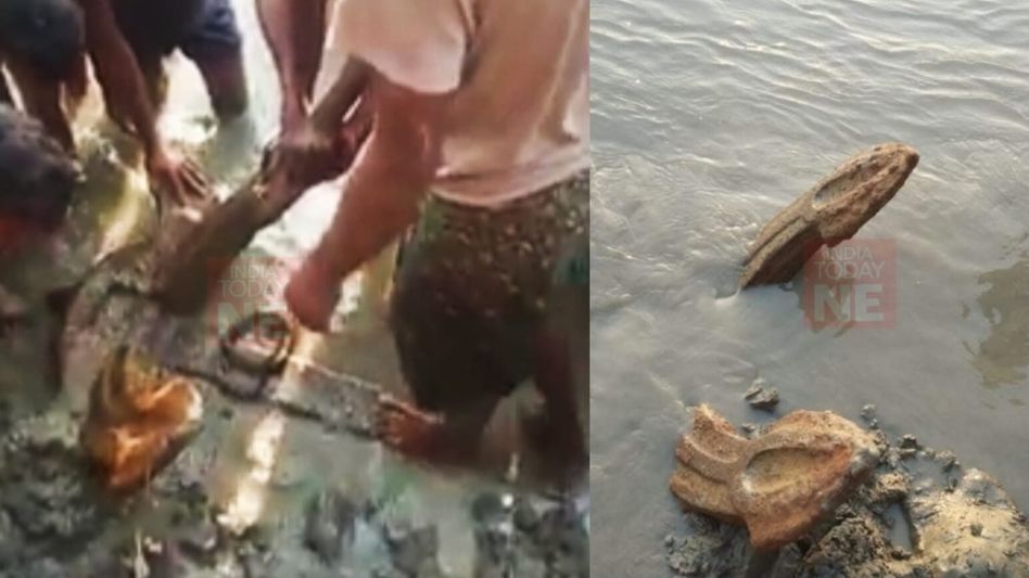Assam: Historic maritime relic unearthed in Dhubri, British-era anchor found in Brahmaputra Assam: Historic maritime relic unearthed in Dhubri, British-era anchor found in Brahmaputra