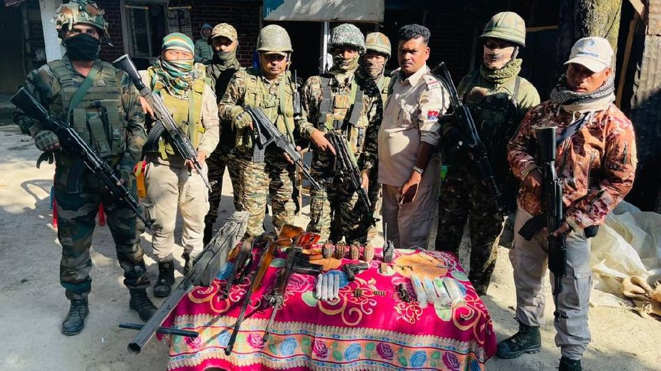 Massive arms haul in Manipur's hill and valley districts, vigilance strengthened Massive arms haul in Manipur's hill and valley districts, vigilance strengthened