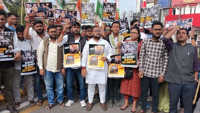 Tripura Youth Congress protests alleged removal of historic Bangladesh liberation photo from Army HQ (Representative image)