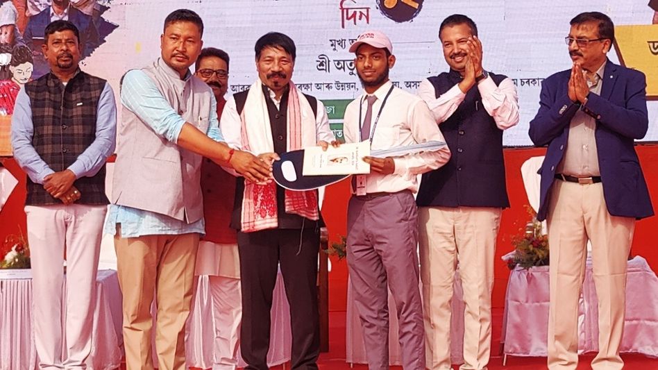 Assam: Dhubri's meritorious students receive scooties, bi-cycles during Anundoram Borooah Award distribution Assam: Dhubri's meritorious students receive scooties, bi-cycles during Anundoram Borooah Award distribution
