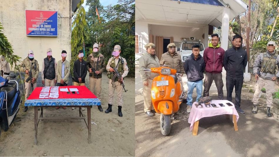 Manipur police arrest 6 KCP militants, seize weapons, extortion documents Manipur police arrest 6 KCP militants, seize weapons, extortion documents