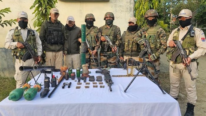 Manipur: Security forces recover weapons, explosives in Imphal East villages