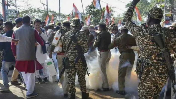 Guwahati police files suo-moto case against Congress following Raj Bhawan incident