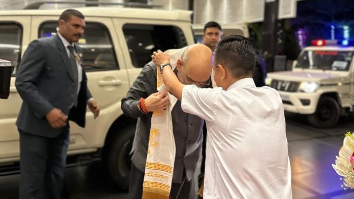 Sikkim CM welcomes Amit Shah in Siliguri ahead of key events