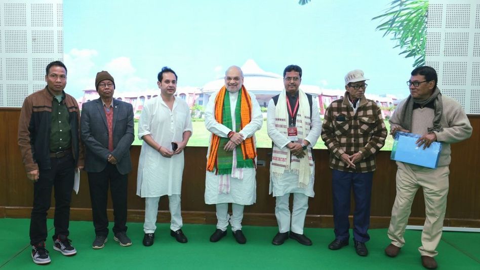 Tipra Motha leaders meet Amit Shah in Agartala to finalize Tiprasa Accord solution Tipra Motha leaders meet Amit Shah in Agartala to finalize Tiprasa Accord solution